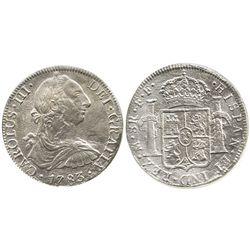 Mexico City, Mexico, bust 8 reales, Charles III, 1783FF.
