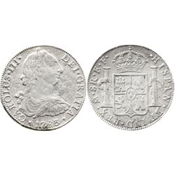 Mexico City, Mexico, bust 8 reales, Charles III, 1783FF.