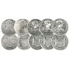 Image 1 : Lot of 5 Mexico City, Mexico, bust 2 reales, Charles III, 1783FF, all choice condition.