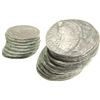 Image 1 : Slightly leaning stack of 8 Spanish colonial bust 8R of Charles III encrusted together (as found).