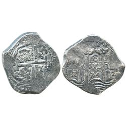 Potosi, Bolivia, cob 8 reales, 1674E.