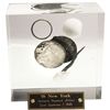 Image 1 : USA Capped Bust Half Dollar, 1834, embedded in concretion and encased in Lucite