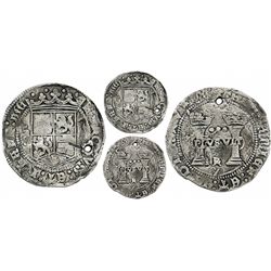 Mexico City, Mexico, 3 reales, Charles-Joanna, "Early Series," assayer Gothic R at bottom between pi