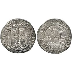 Mexico City, Mexico, 1 real, Charles-Joanna, "Late Series," assayer G to left, mintmark M to right.