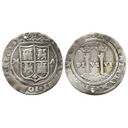 Mexico City, Mexico, 1 real, Charles-Joanna, "Late Series," assayer A to right, mintmark M to left,