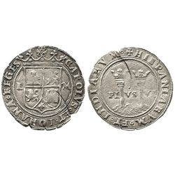 Mexico City, Mexico, 1 real, Charles-Joanna, "Late Series," assayer L to left, mintmark M to right.