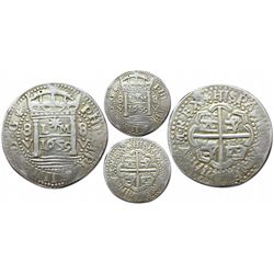 Lima, Peru, cob 8 reales Royal, 1659V, "Star of Lima" type, extremely rare (3 known).