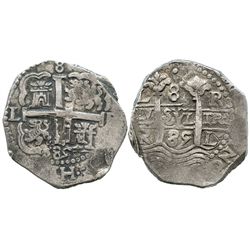 Lima, Peru, cob 8 reales, 1685R.