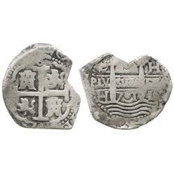 Lima, Peru, cob 8 reales, 1701H.