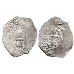 Lima, Peru, cob 1 real, 1692V.