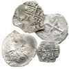 Image 1 : Lot of 4 Lima, Peru, cobs 1R and 1/2R, Charles II and Ferdinand VI, various dates.