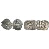 Image 1 : Lot of 2 small Lima, Peru, cobs of Philip V: 1R 1711M and 1/2R 1746.