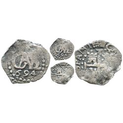 Lima, Peru, cob 1/2 real, 1694.