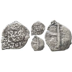 Lima, Peru, cob 1/2 real, 1701, Philip V (rare).