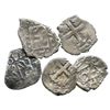 Image 1 : Lot of 5 Lima, Peru, cob 1/2R of Ferdinand VI, various dates (1748-1751), where visible.