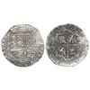 Image 1 : Potosi, Bolivia, cob 8 reales, Philip II, assayer B (3rd period).