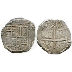 Potosi, Bolivia, cob 8 reales, (16)29(T), heavy-dot borders, denomination oVIII, ex-Panama hoard.