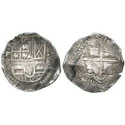 Potosi, Bolivia, cob 8 reales, 164(?)Z/?, rare.