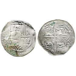 Potosi, Bolivia, cob 4 reales, Philip IIII, assayer M.