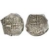 Image 1 : Potosi, Bolivia, cob 4 reales, Philip III, assayer T, rotated-o4 denomination, quadrants of cross tr