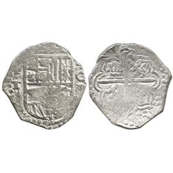 Potosi, Bolivia, cob 4 reales, Philip III, assayer T.