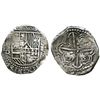 Image 1 : Potosi, Bolivia, cob 2 reales, Philip III, assayer Q/C (rare), error with modified 2 for S in HISPA(
