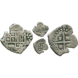 Potosi, Bolivia, cob 1 real, 1646, assayer not visible, error denomination "z," very rare.