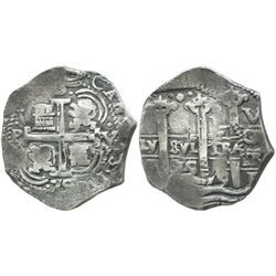 Potosi, Bolivia, cob 8 reales, 1679V.