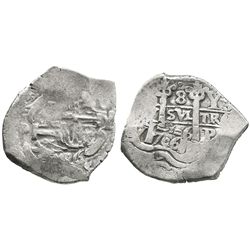 Potosi, Bolivia, cob 8 reales, 1706Y.