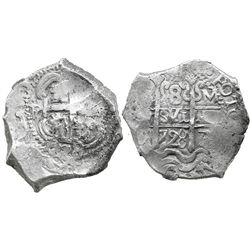 Potosi, Bolivia, cob 8 reales, 1728M.