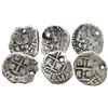 Image 1 : Lot of 3 Potosi, Bolivia, cob 1/2R of Philip IV, 1654 (2) and 1655.