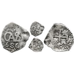 Potosi, Bolivia, cob 1/2 real, 1686.