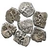 Image 1 : Lot of 7 Potosi, Bolivia, cob 1/2R of Charles III, various dates (1760-71), where visible.