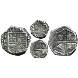 Cartagena, Colombia, cob 4 reales, (16)29E, RN-E to left, very rare, from the Concepcion (1641), wit