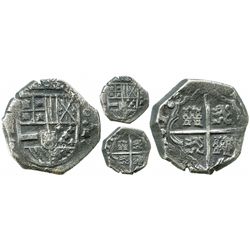 Cartagena, Colombia, cob 4 reales, 1633E, C-E to right, very rare, from the Concepcion (1641).