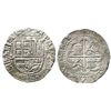 Image 1 : Seville, Spain, cob 2 reales, Philip II, assayer Gothic D outside tressure at 4 o'clock.