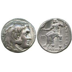 Seleukid Kingdom, AR tetradrachm, Antiochos I Soter as co-regent with Seleukos I, 294-281 BC.