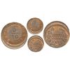 Image 1 : Buenos Aires, Argentina, copper 5/10 real (5 decimos), 1827, off-center error.
