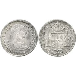 Potosi, Bolivia, bust 8 reales, Charles III, 1778PR.