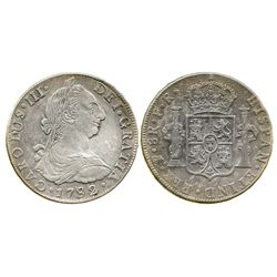 Potosi, Bolivia, bust 8 reales, Charles III, 1782PR.