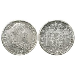 Potosi, Bolivia, bust 8 reales, Ferdinand VII, 1818PJ.