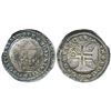 Image 1 : Brazil, 250 reis, crowned-"2S0" countermark (1663) on a Lisbon, Portugal, 200 reis of Joao IV, encap