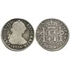 Image 1 : Santiago, Chile, bust 2 reales. Charles III, 1784DA.