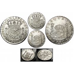 Bogota, Colombia, pillar 8 reales, Charles III, 1770VJ, encapsulated  NGC MS 63, extremely rare (14