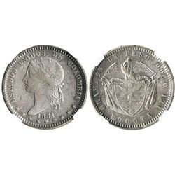 Bogota, Colombia, 1 peso, 1871, encapsulated NGC VF 35.