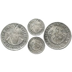 Quito, Ecuador, 2 reales, 1836FP.