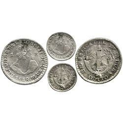 Quito, Ecuador, 1 real, 1838MV, rare.