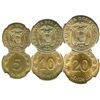 Image 1 : Lot of 3 Ecuador encapsulated brass coins of 1942, finest set graded by NGC, as follows: 20 centavos