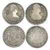 Image 1 : Lot of 2 Guatemala bust 1R of Charles IV: 1798M and 1804M.