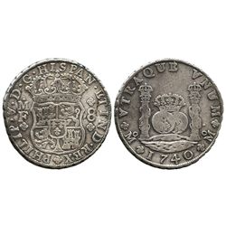 Mexico City, Mexico, pillar 8 reales, Phillip V, 1740MF.